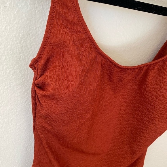 GOTTEX Women’s ELLE ROUND NECK ONE PIECE SWIMSUIT Rust Size 38 - Picture 3 of 7